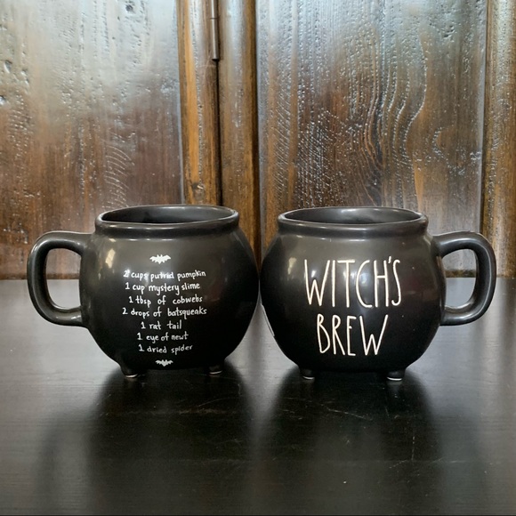 Rae Dunn Other - Rae Dunn WITCH’S BREW Double Sided Ceramic Cauldron Mug with Recipe- Boack